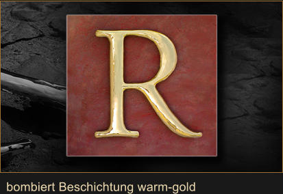 bombiert Beschichtung warm-gold