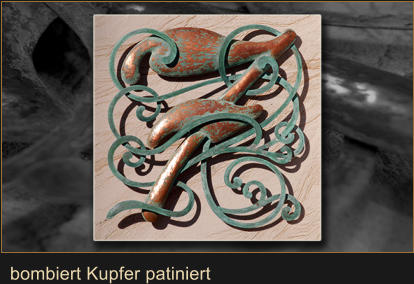 bombiert Kupfer patiniert